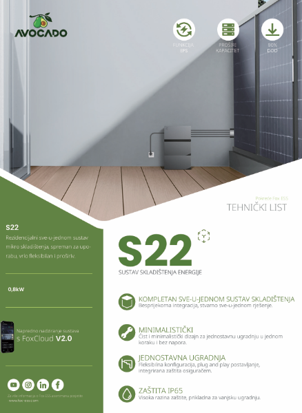 Slika FOX S22 - BATERIJA